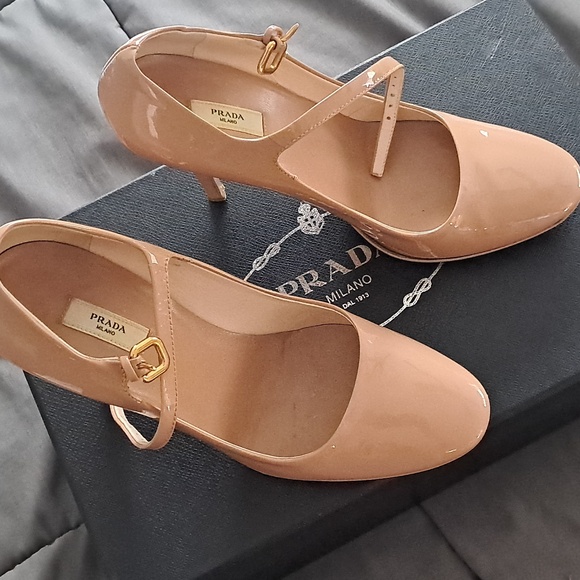 Prada nude mary jane heel - Size 5.5 (35.5) - Picture 7 of 8